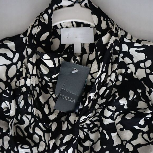 Les Hommes Femme Women's Sz 46 White/Black Abito Lungo Incanto Silk Dress $1077 - Picture 6 of 11